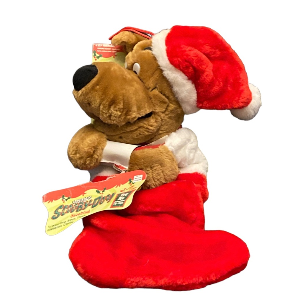 Vintage Scooby Doo Gemmy Christmas Stocking Santa Hat Sings Cartoon Network